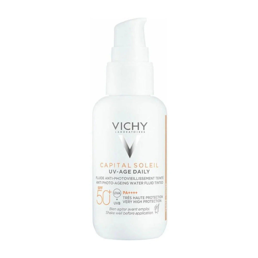 Vichy Capital Soleil Uv-Age Daily Tinted Fluid SPF 50+ - 40ml — واقي شمس SPF 50+ ملوّن ٤٠ مل