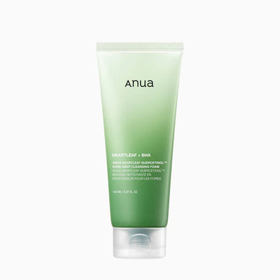 Anua Heartleaf Quercetinol Pore Deep Cleansing Foam — غسول رغوي هارت ليف كيرسيتينول لتضييق المسام