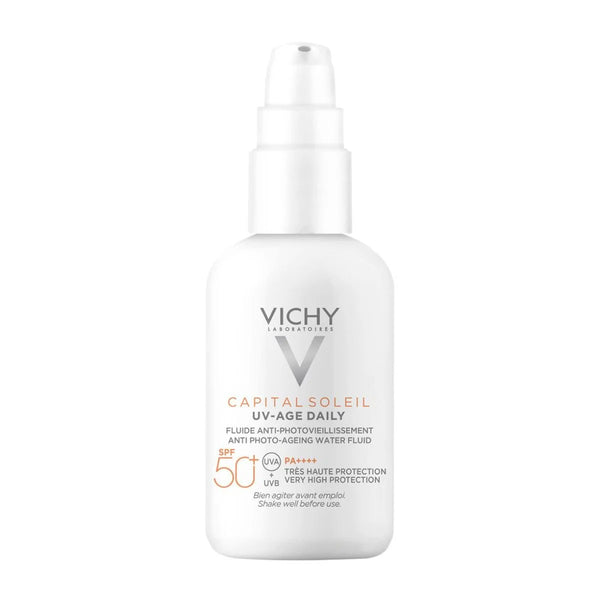 Vichy Capital Soleil Anti Aging Sunscreen UV-Age SPF 50+ Water Fluid - 40ml — واقي شمس SPF 50+ مضاد للتجاعيد ٤٠ مل