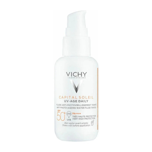 Vichy Capital Soleil Uv-Age Daily Tinted Fluid SPF 50+ - 40ml — واقي شمس SPF 50+ ملوّن ٤٠ مل
