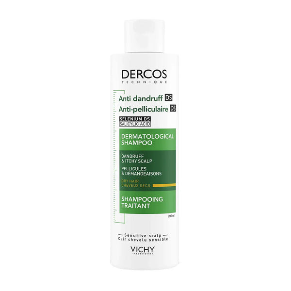 Vichy Dercos Anti Dandruff Shampoo For Dry Hair - 200ml — شامبو ضد القشرة للشعر الجاف ٢٠٠ مل