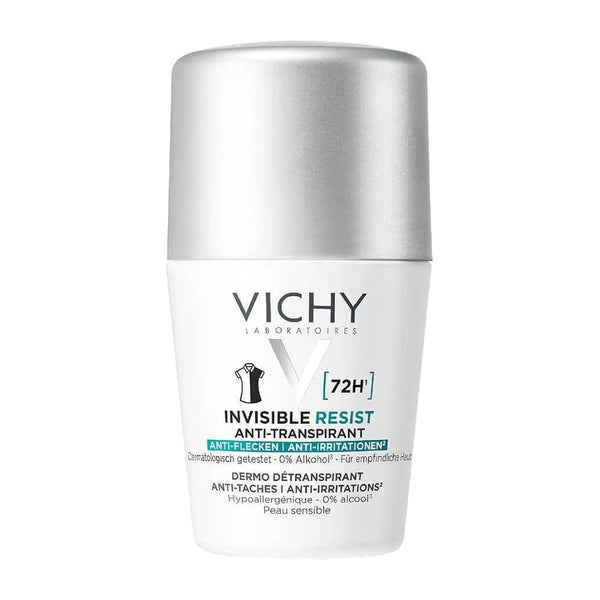 Vichy Invisible Resist 72H Antiperspirant Deodorant Roll On - 50ml — مزيل عرق رول أون ٧٢ ساعة ٥٠ مل