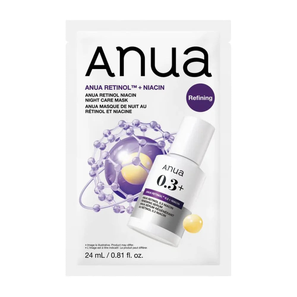 Anua Retinol Niacin Night Care Mask - 1 Sheet — ماسك ورقي للوجه نياسيناميد ريتينول ليلي ماسك واحد