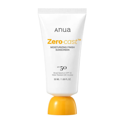 Anua Zero Cast Moisturizing Finish SPF 50+ Sunscreen - 50ml — واقي شمس SPF 50+ مرطب بدون أثر أبيض ٥٠ مل