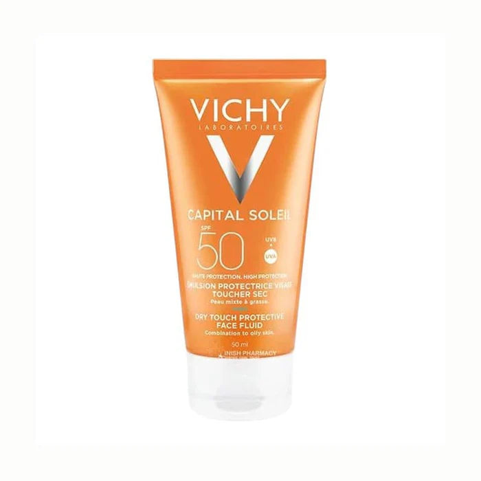Vichy Capital Soleil Anti Shine Sunscreen Fluid SPF 50+ - 50ml — واقي شمس SPF 50+ بلمسة مطفية ٥٠ مل